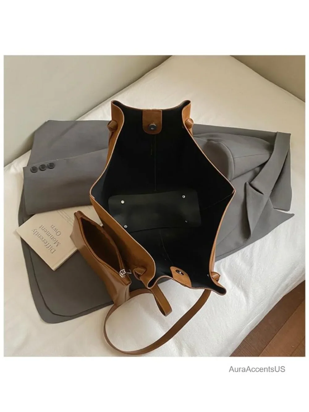 Slouchy Suede Tote Bag Women Crossbody Hobo Shoulder Travel Handbag